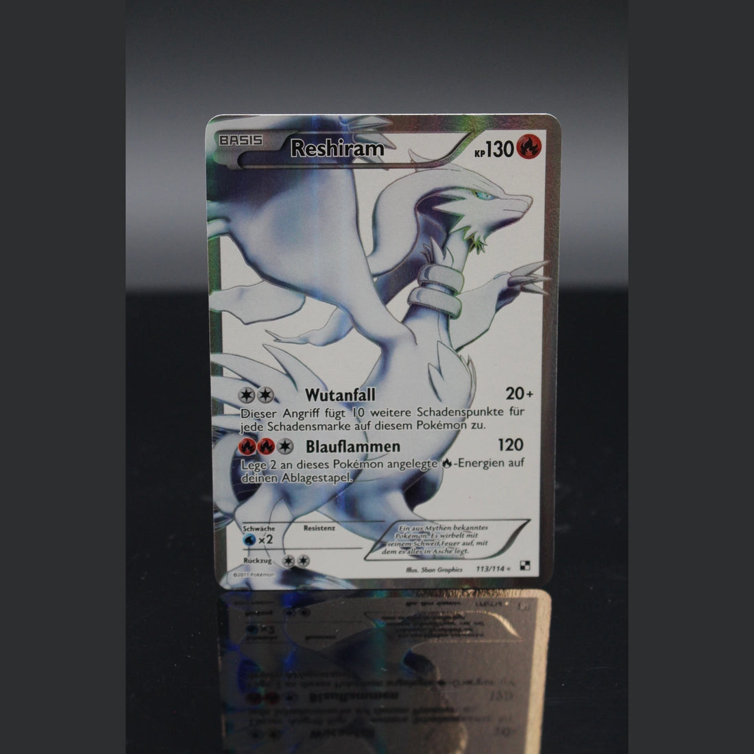 Reshiram UR · Schwarz & Weiß · 113/114 · Deutsch · (Good) - Bild 1