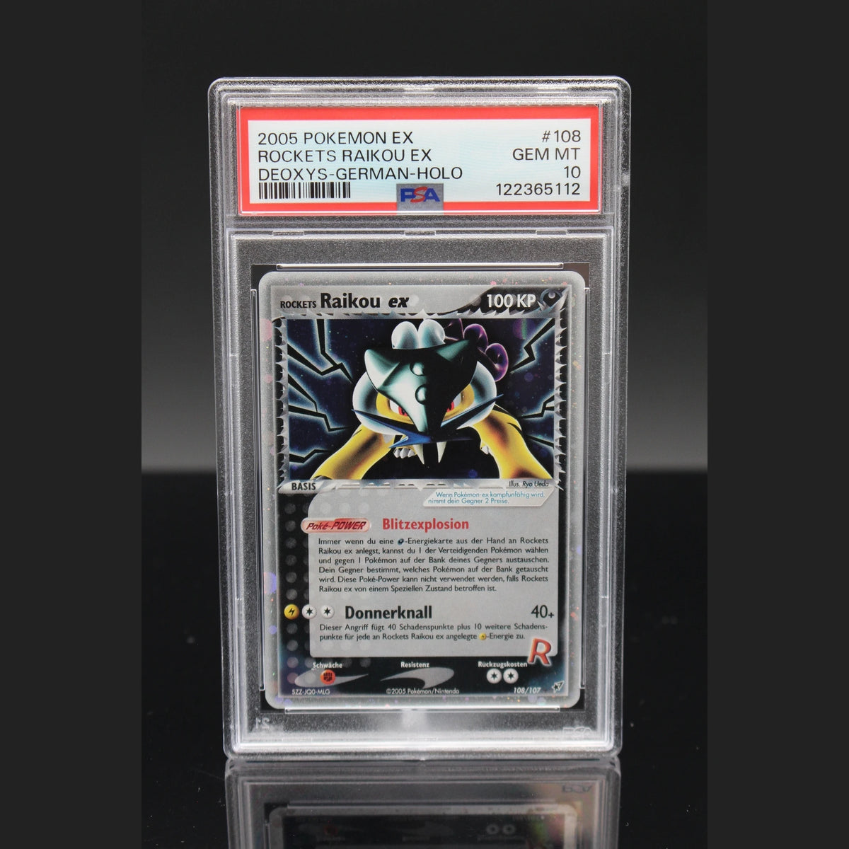 Rockets Raikou ex UR · EX Deoxys · 108/107 · Deutsch · PSA 10 - Bild 1