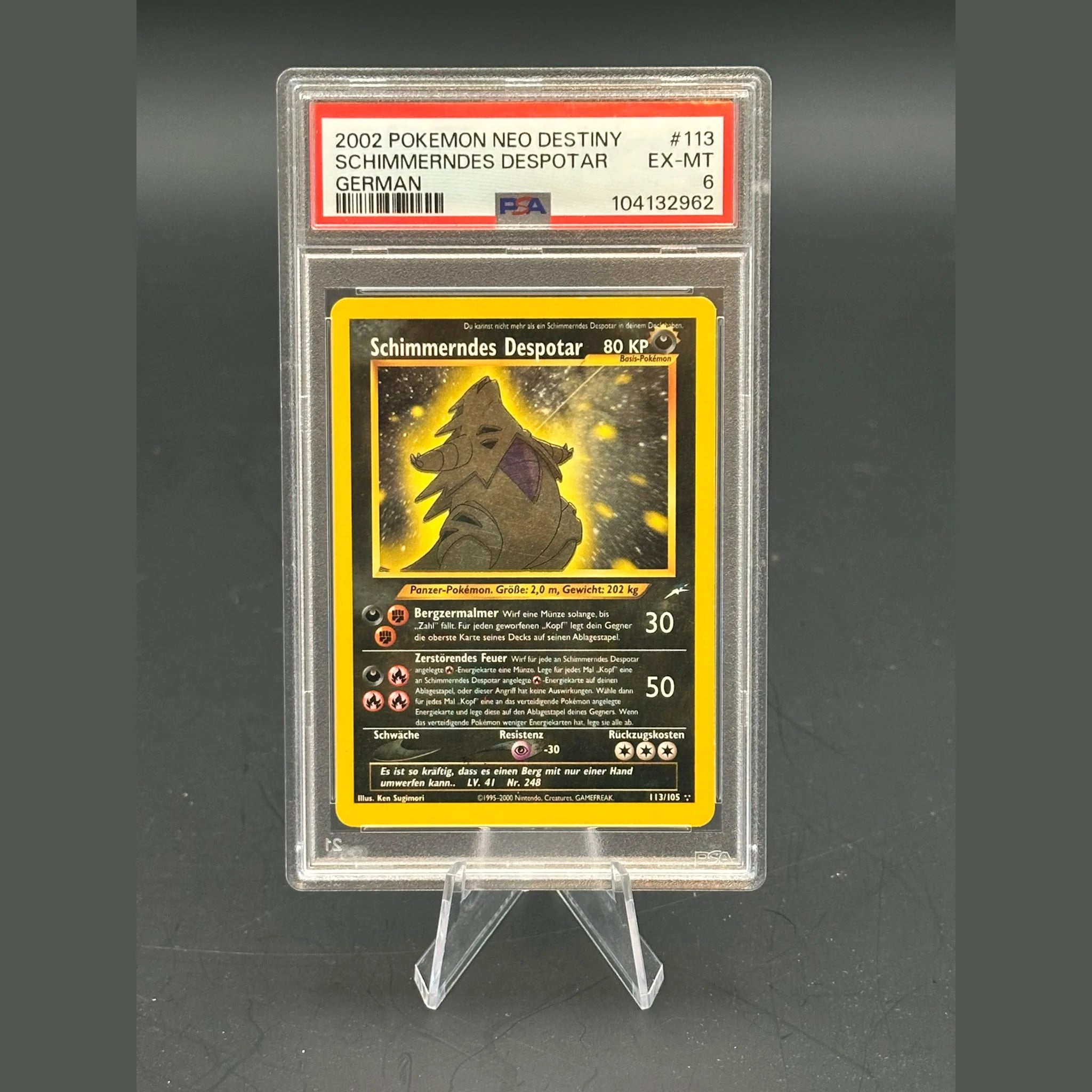 Schimmerndes Despotar · Neo Destiny Shiny · 113/105 · Deutsch · PSA 6 - Bild 1