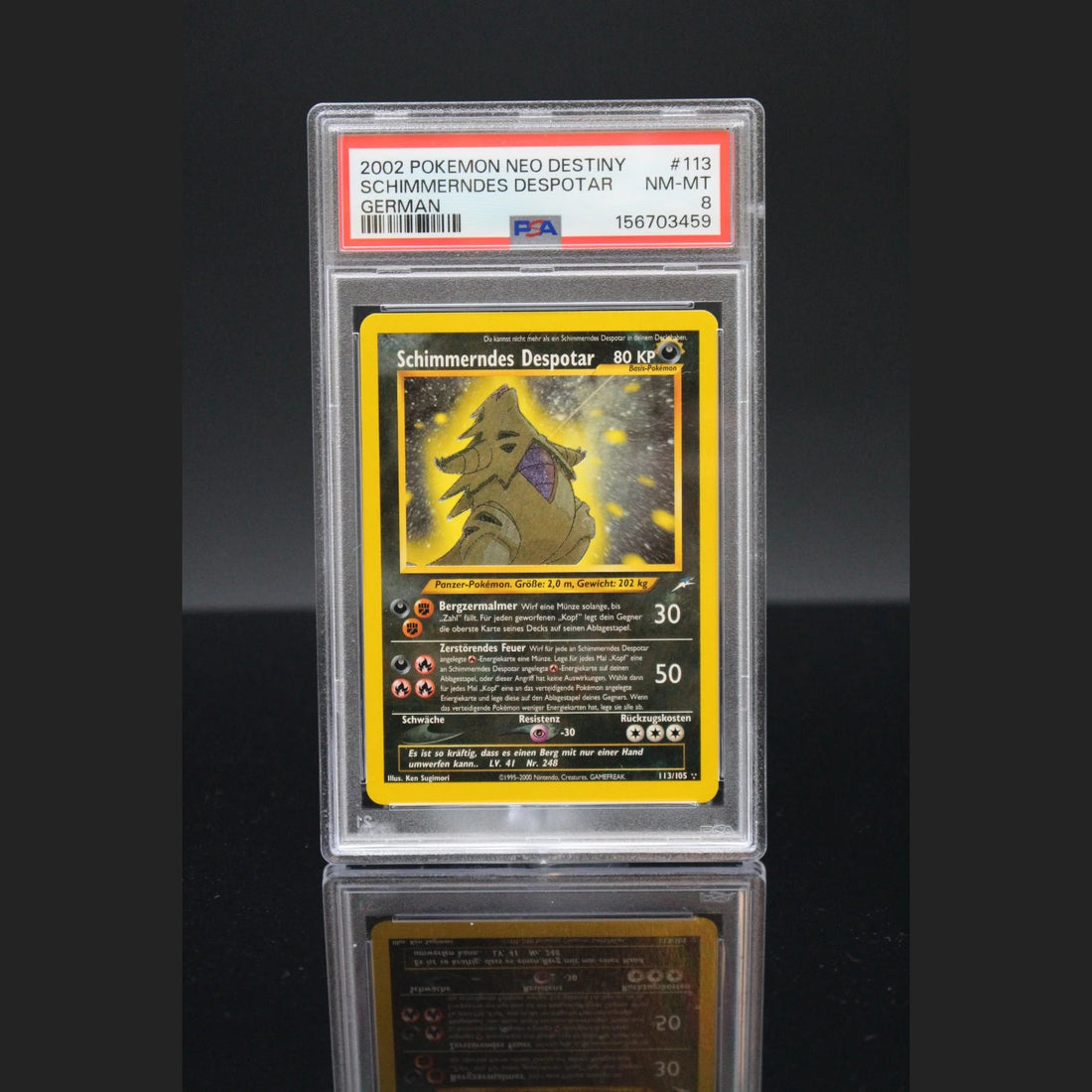 Schimmerndes Despotar · Neo Destiny Shiny · 113/105 · Deutsch · PSA 8 - Bild 1
