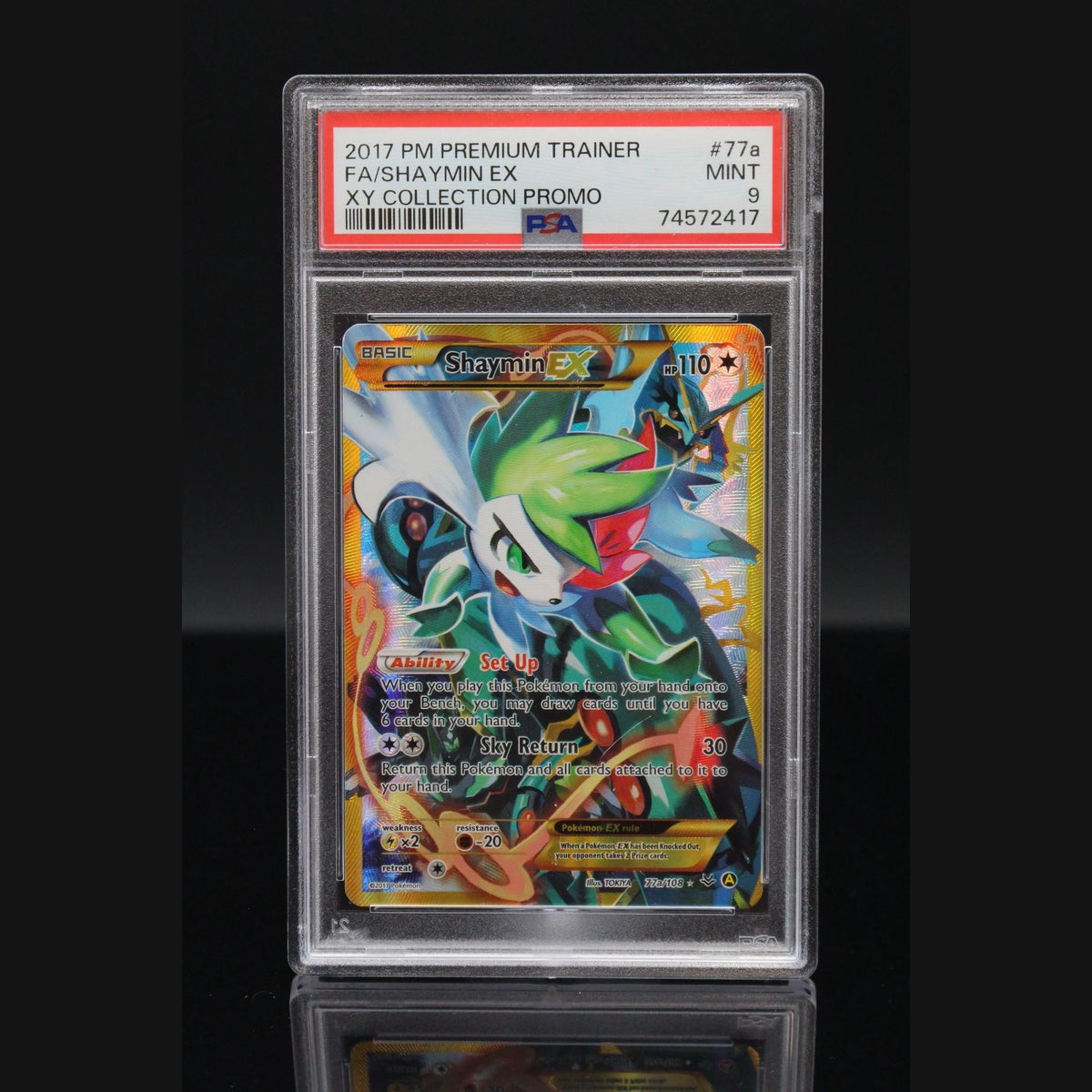 Shaymin EX · XY COLLECTION PROMO · 77a/108 · Englisch · PSA 9 - Bild 1