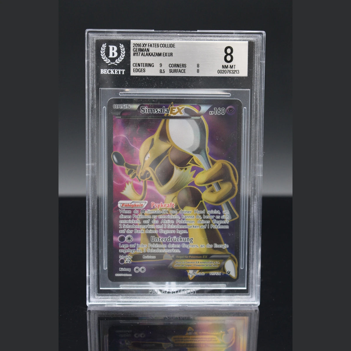 Simsala EX UR · Fates Collide · 117/124 · Deutsch · BGS 8 - Bild 1