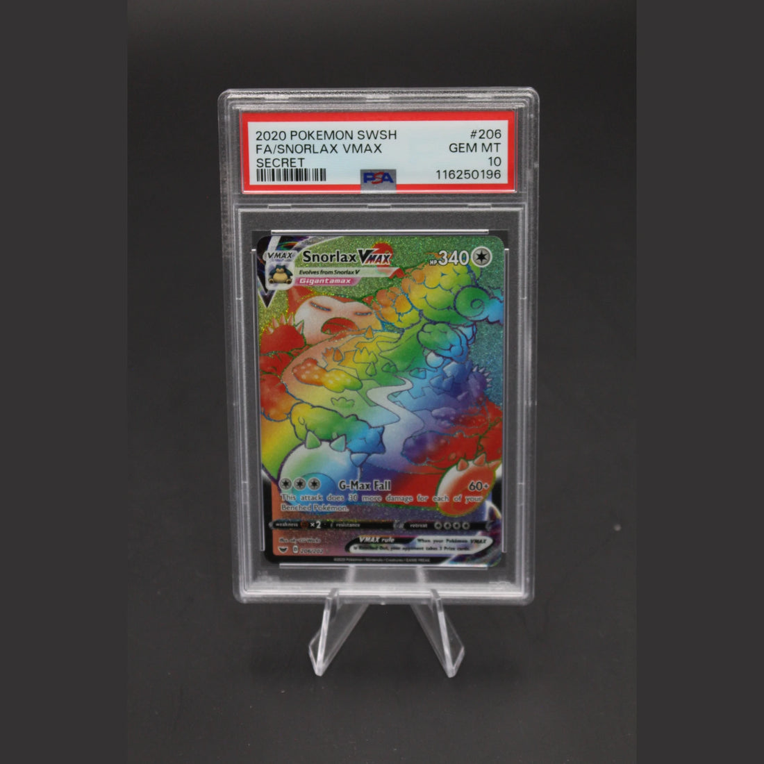 Snorlax VMAX · Sword & Shield Promos · 206/202 · Englisch · PSA 10 - Bild 1