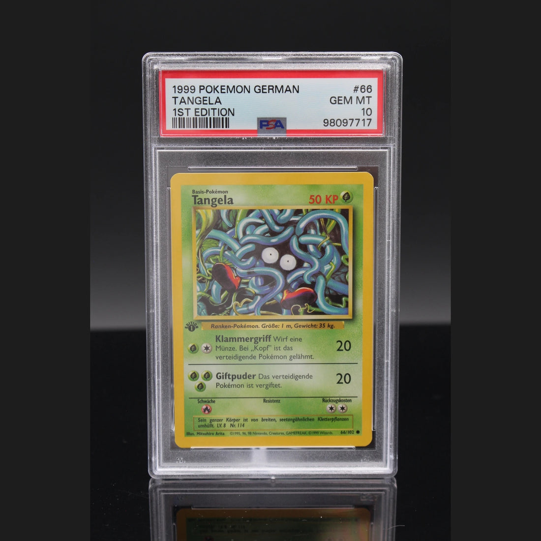 Tangela · Base Set 1st Edition · 66/102 · Deutsch · PSA 10 - Bild 1