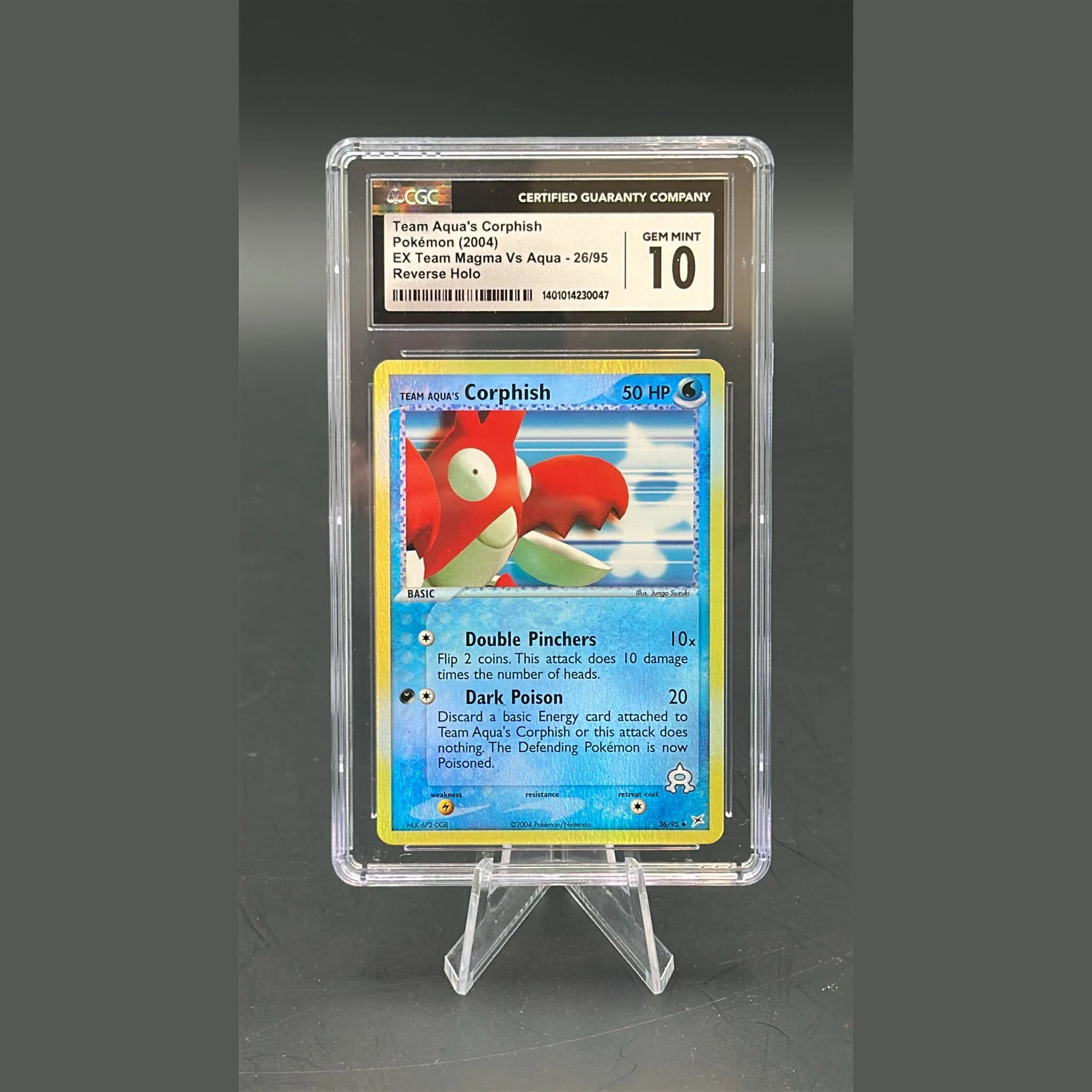 Team Aqua's Corphish Reverse · EX Magma Vs Aqua · 26/95 · Englisch · CGC 10 - Bild 1