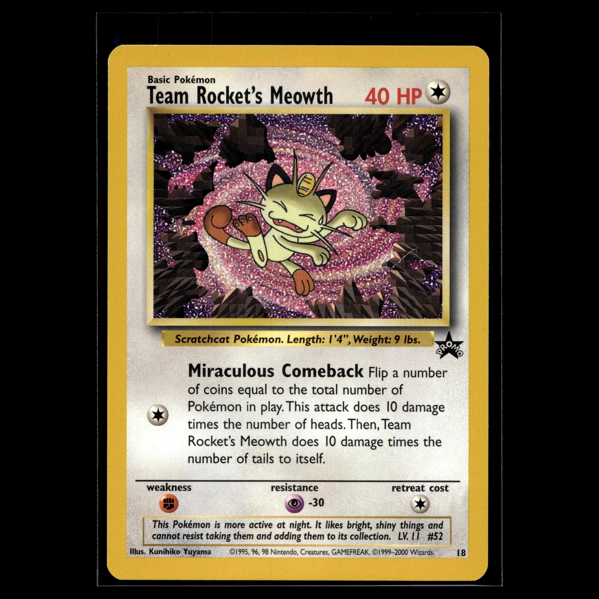 Team Rocket's Meowth · Wizards Black Star Promos · 18 · Englisch · (Near Mint-) - Bild 1