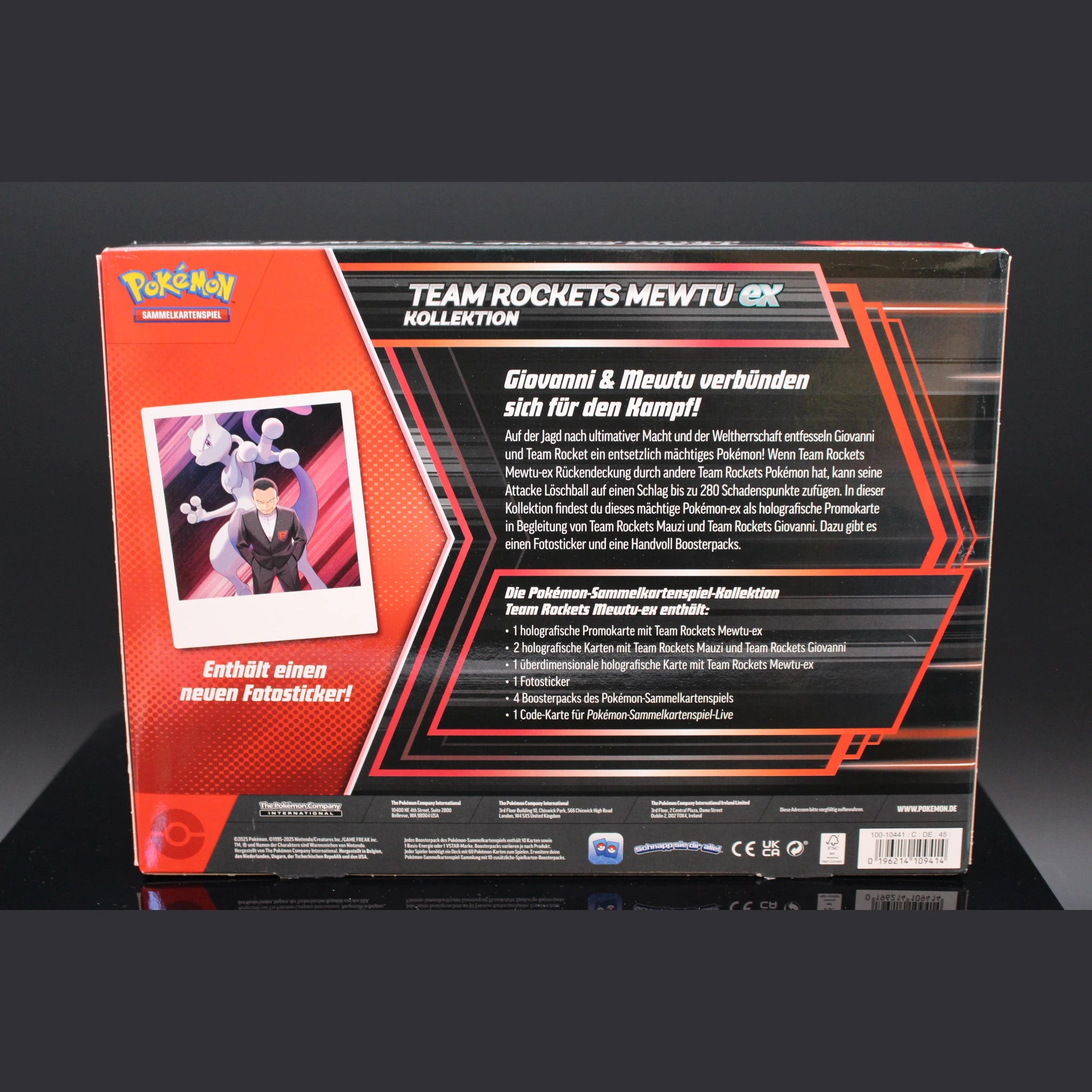 Team Rockets Mewtu ex Kollektion · Deutsch · Sealed OVP - Bild 2
