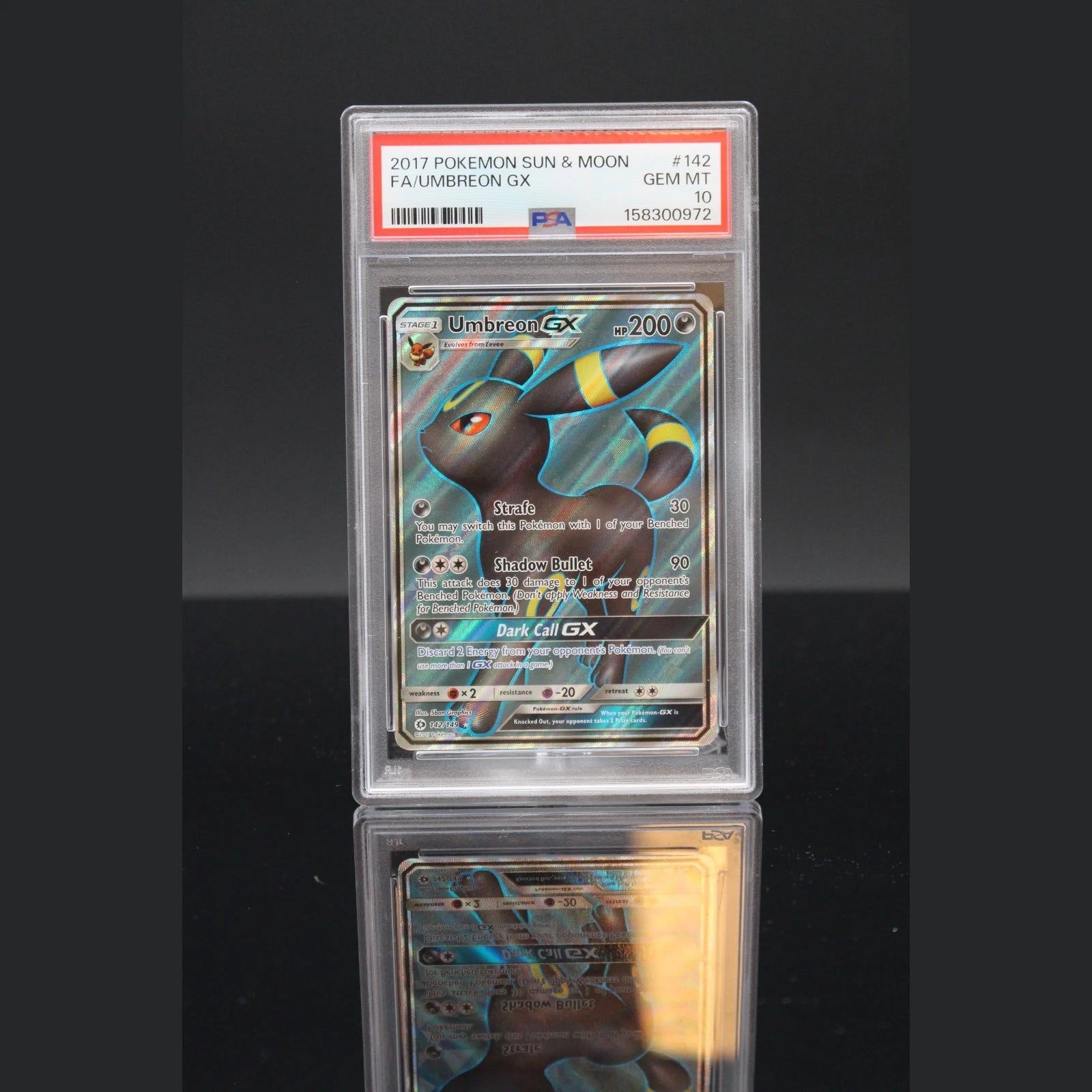 Umbreon GX SR · Sun & Moon · 142/149 · Englisch · PSA 10 - Bild 1