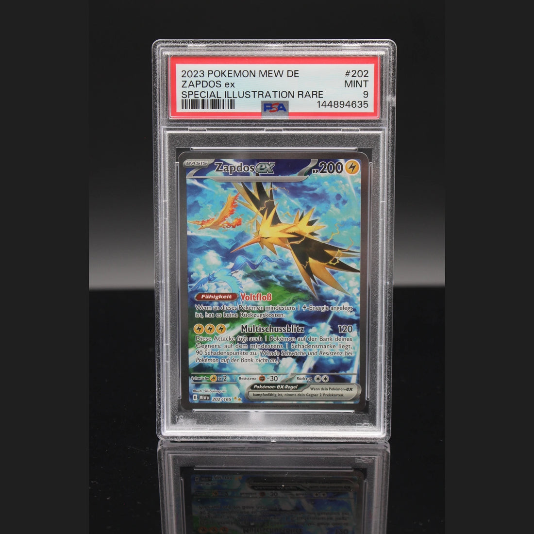 Zapdos ex SAR · Pokemon 151 · 202/165 · Deutsch · PSA 9 - Bild 1