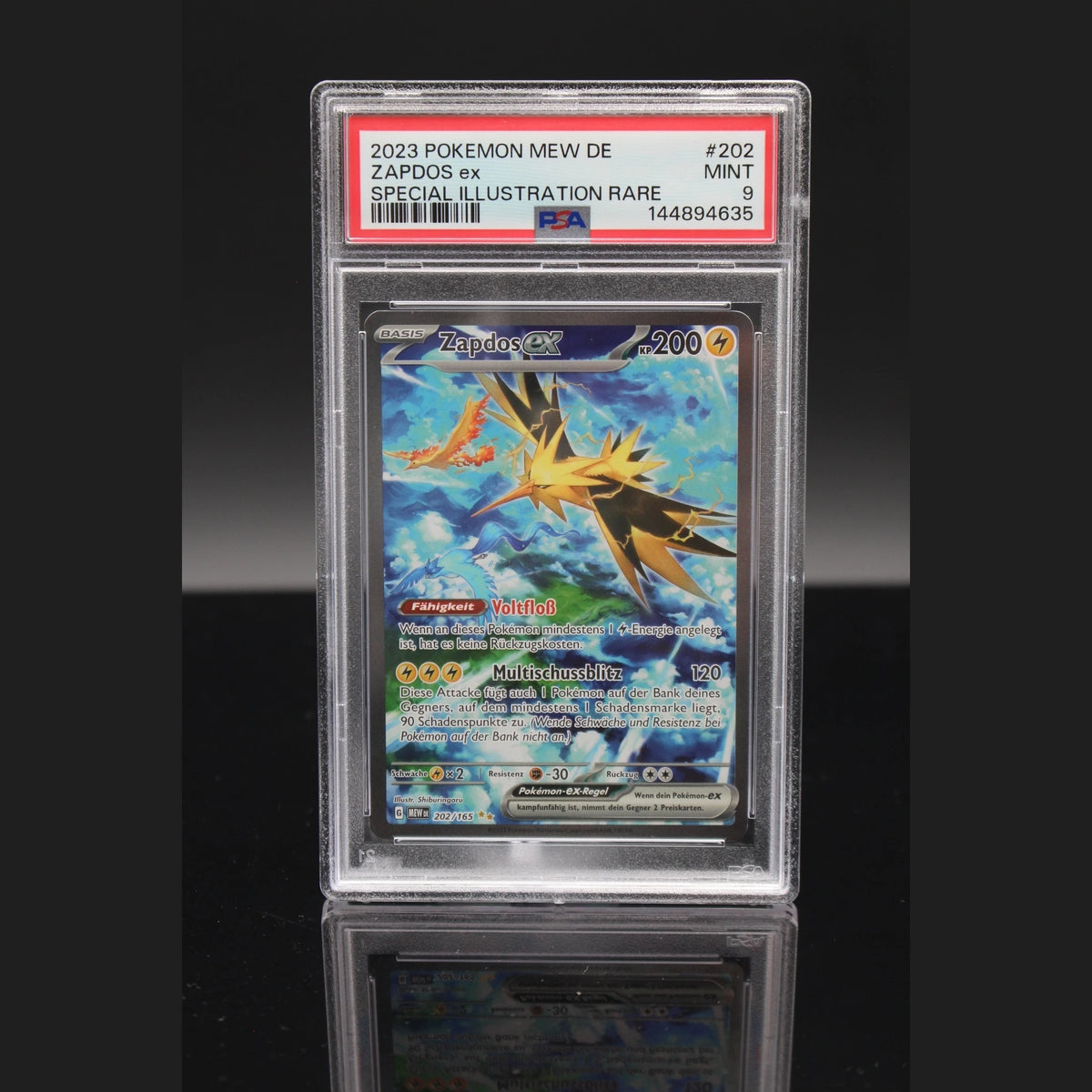 Zapdos ex SAR · Pokemon 151 · 202/165 · Deutsch · PSA 9 - Bild 1