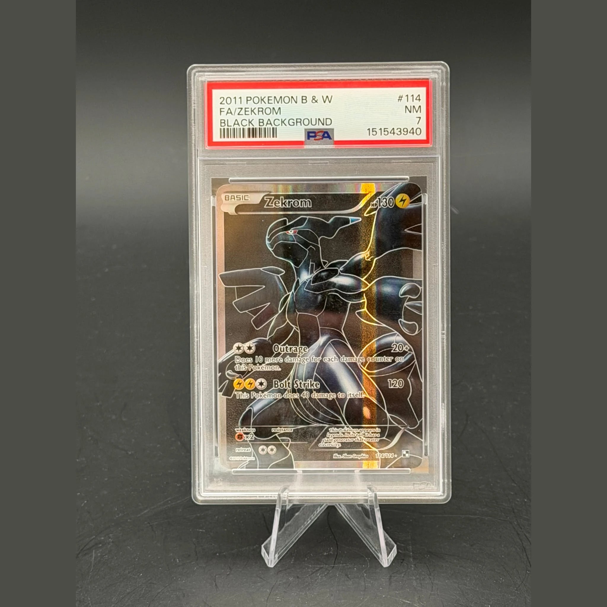 Zekrom SR · Black & White · 114/114 · Englisch · PSA 7 - Bild 1