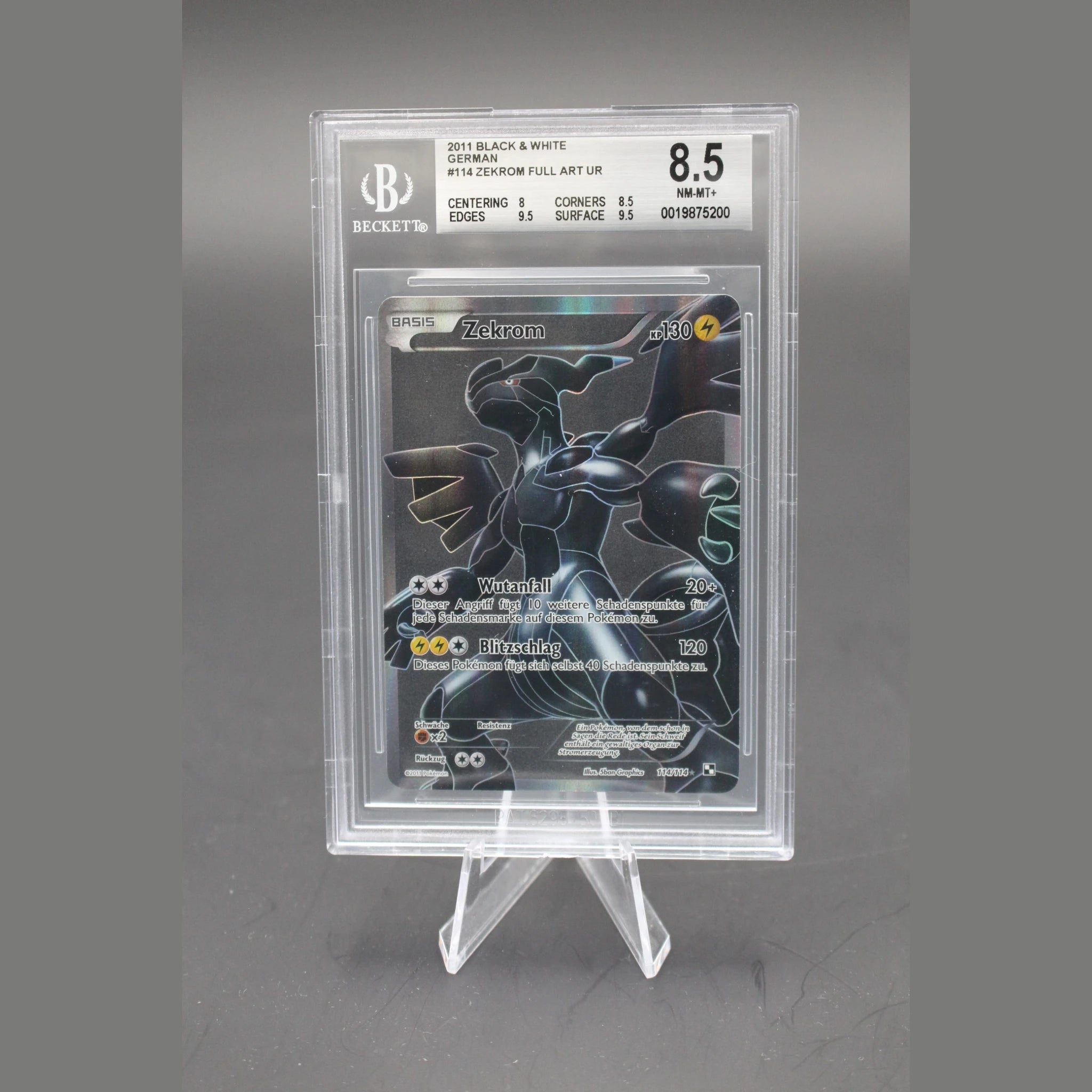 Zekrom UR · Schwarz & Weiß · 114/114 · Deutsch · BGS 8.5 - Bild 1