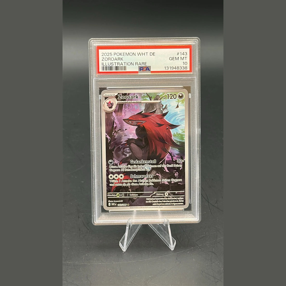 Zoroark IR · Weiße Flammen · 143/086 · Deutsch · PSA 10 - Bild 1